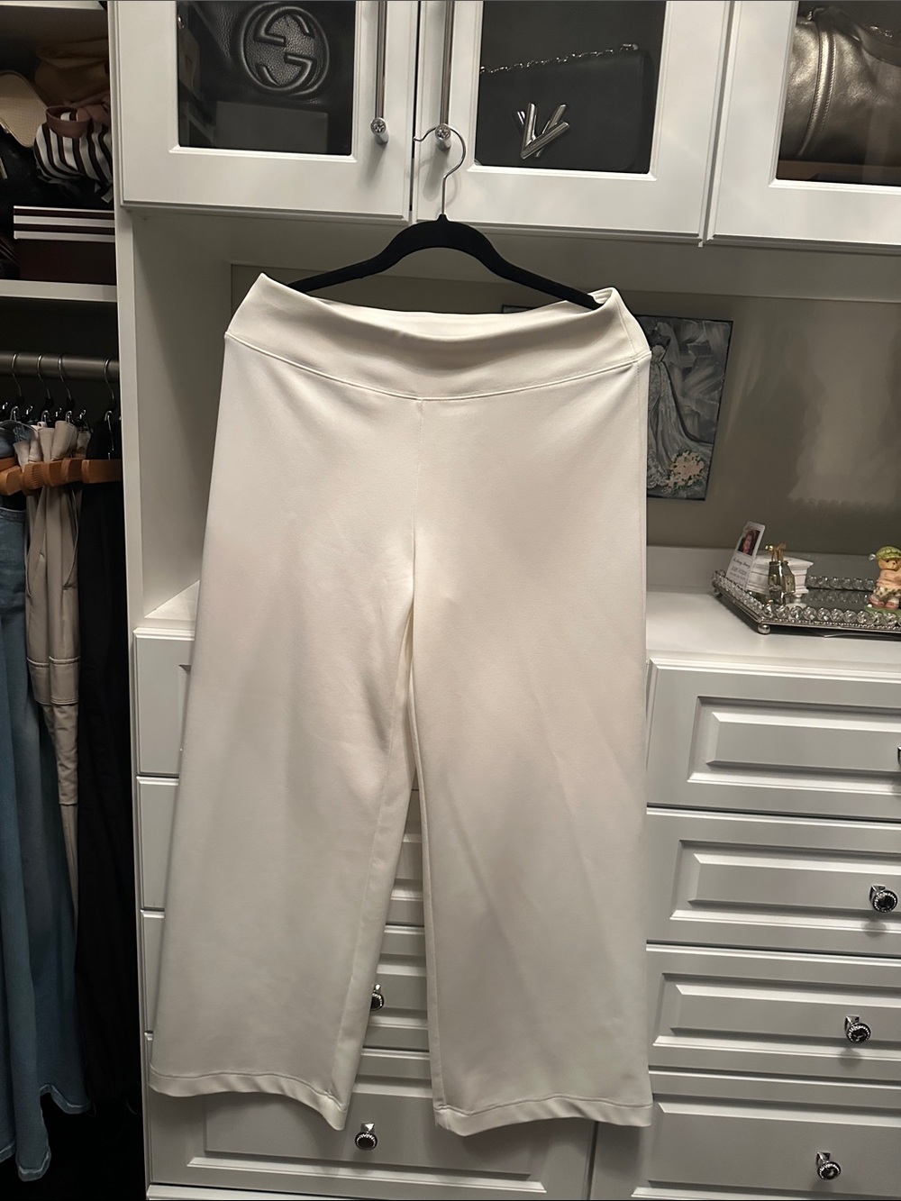 Boston Proper Cream Wide-Leg High Waist Pants